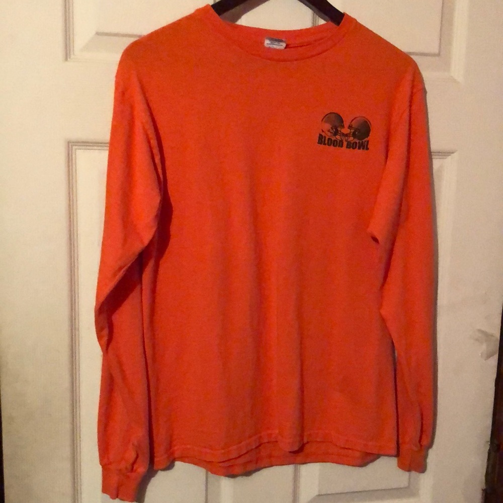 Clemson University Tigers Alpha Phi Omega Fraternity Blood Bowl Orange LS Tee M